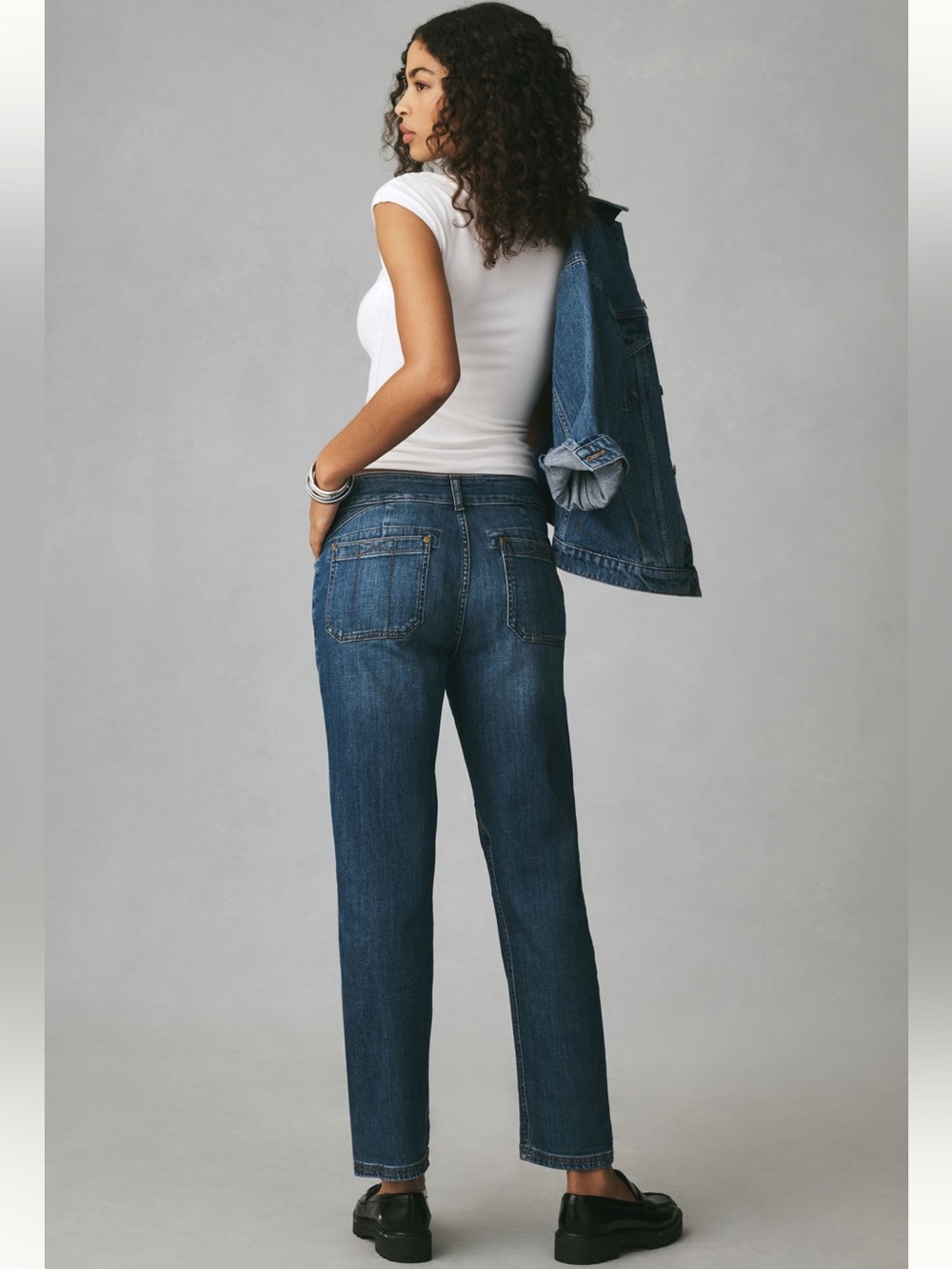 Anthropologie Pilcro The Wanderer Mid-Rise Relaxed Jeans in Borocay Wash Size 28 - Picture 3 of 10